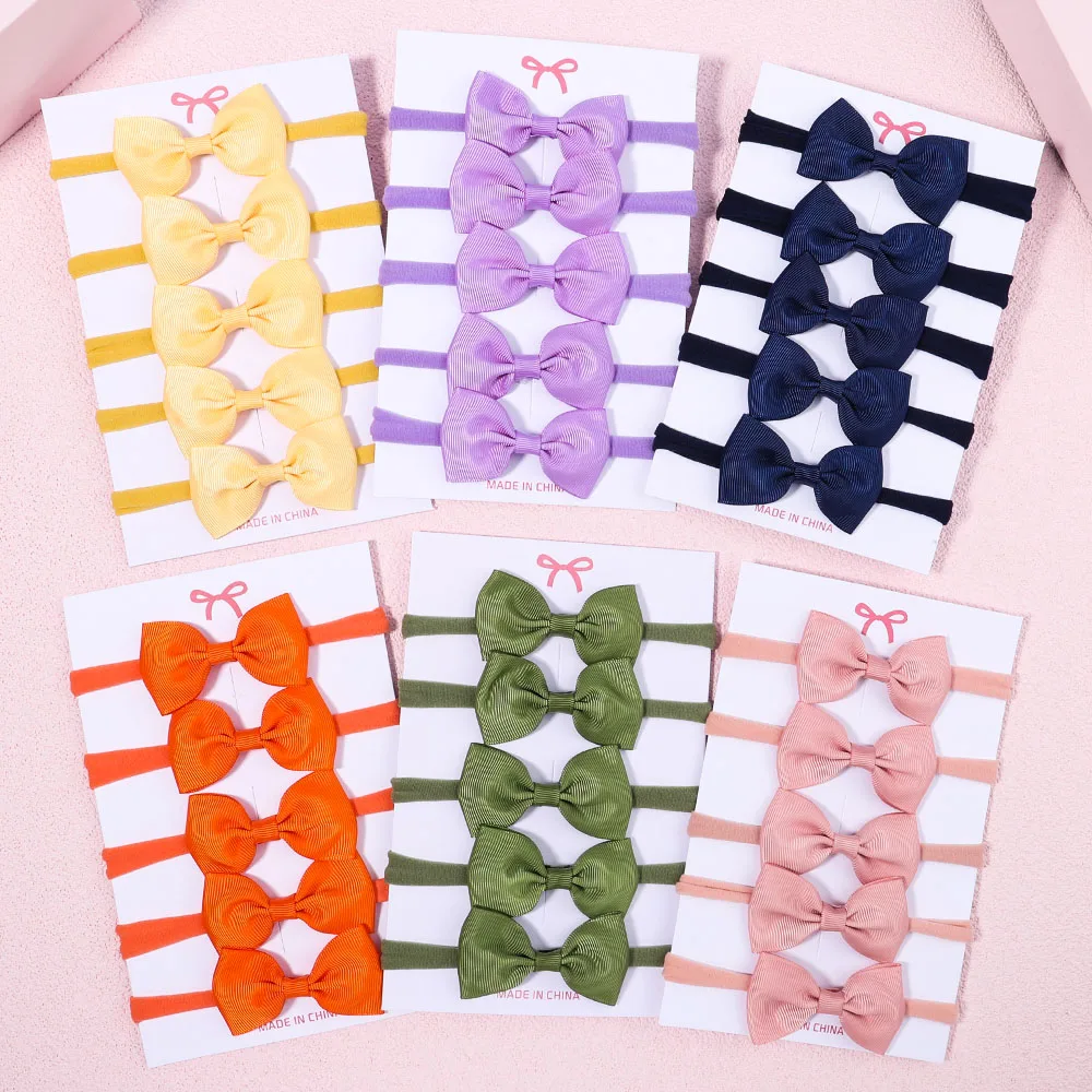 Baby Gear - 5 adet/takım kızlar düz renk ilmek