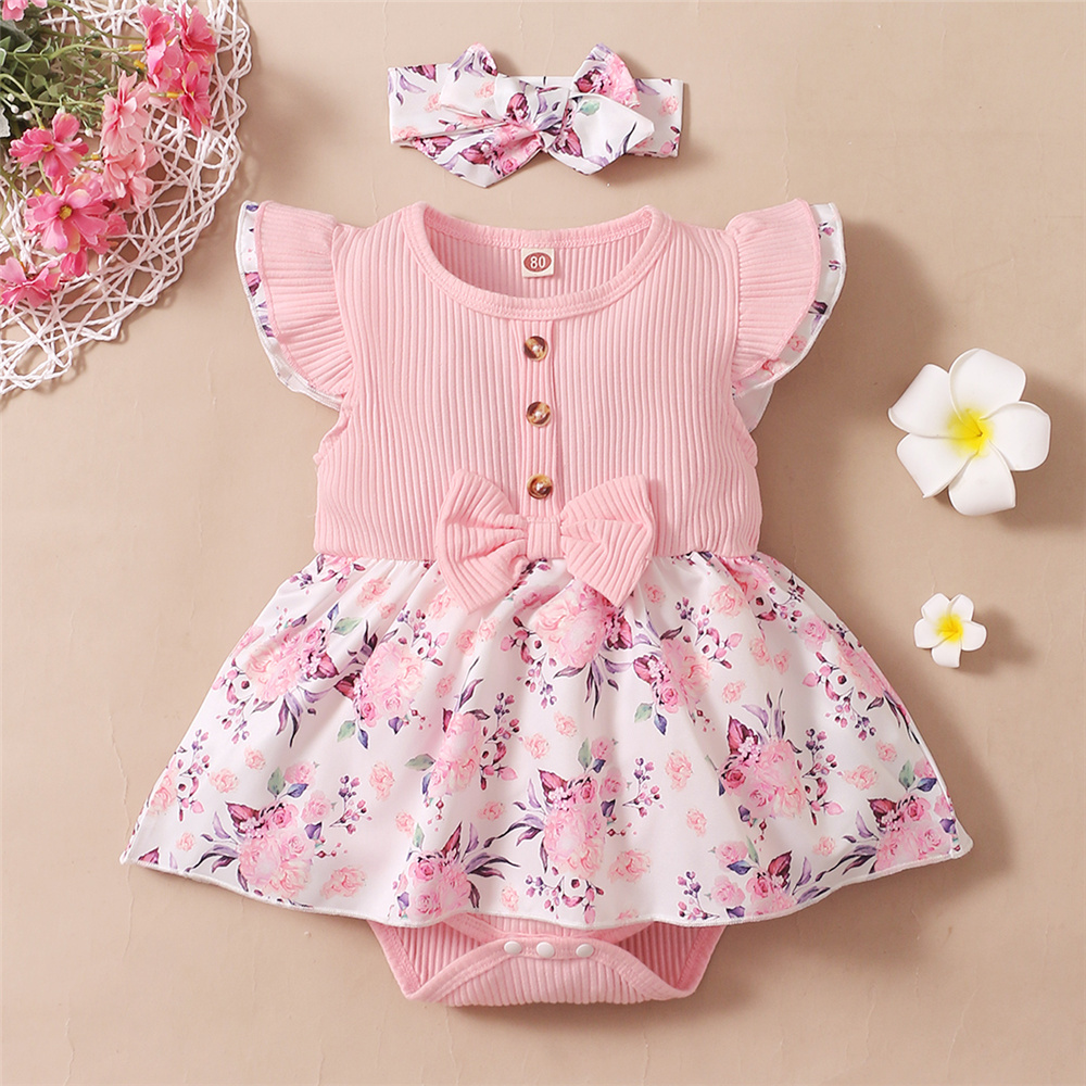 Newborn Baby Girl Romper Floral - 0-18 ay bebek kız çiçekli tulum