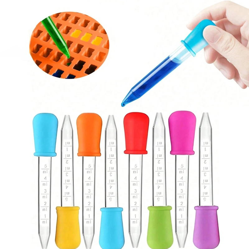 Feeding - 6/12 Adet Küçük Silikon Plastik Pipet
