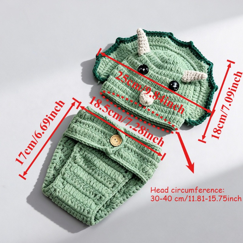 2 adet Tığ Işi Dinozor Yenidoğ - Infant Photography Props Outfit incelemesi ve fiyatı