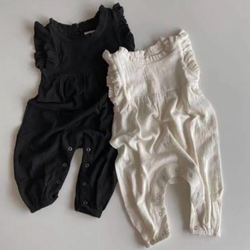 2026 Yaz Koleksiyonu Yeni Bebe - Baby Summer Linen Sleeveless Jumpsuit incelemesi ve fiyatı